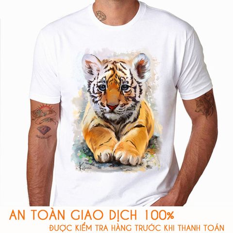  Áo thun nam Tiger 3D  - M596 