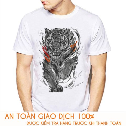  Áo thun nam Tiger 3D  - M600 