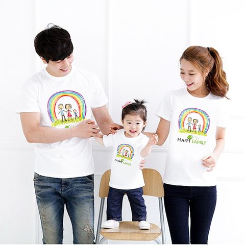  Áo thun gia đình Happy Family - Form rộng - Vải Cotton Thái - M669 