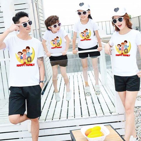  Áo thun gia đình HAPPY FAMILY Style Hàn Quốc - Vải Cotton Thái - M674 