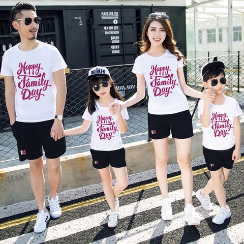  Áo thun gia đình HAPPY FAMILY DAY - Vải Cotton Thái - M708 