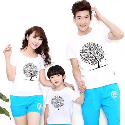  Áo thun gia đình HAPPY FAMILY Style Hàn Quốc - Vải Cotton Thái - M712 