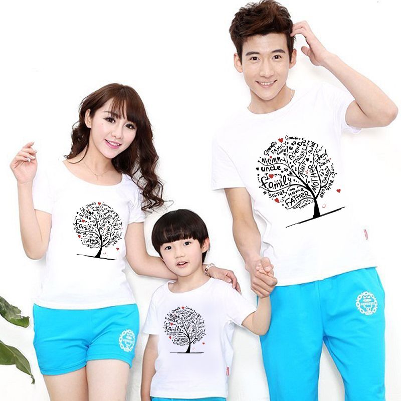 Áo thun gia đình HAPPY FAMILY Style Hàn Quốc - Vải Cotton Thái - M712