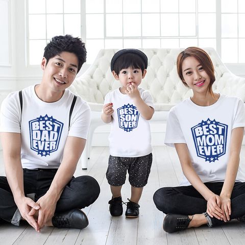  Áo thun gia đình BEST EVER Style Hàn Quốc - Vải Cotton Thái - M713 