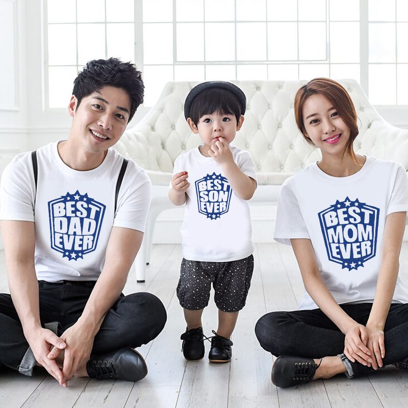 Áo thun gia đình BEST EVER Style Hàn Quốc - Vải Cotton Thái - M713