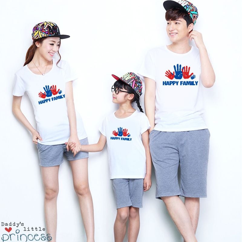 Áo thun gia đình HAPPY FAMILY - Vải Cotton Thái - M740
