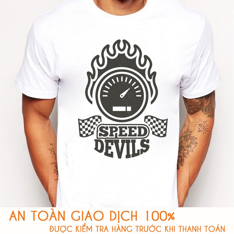 Áo thun nam RACING TEAM  SPEED DEVILS - Vải Cotton Thái - M764