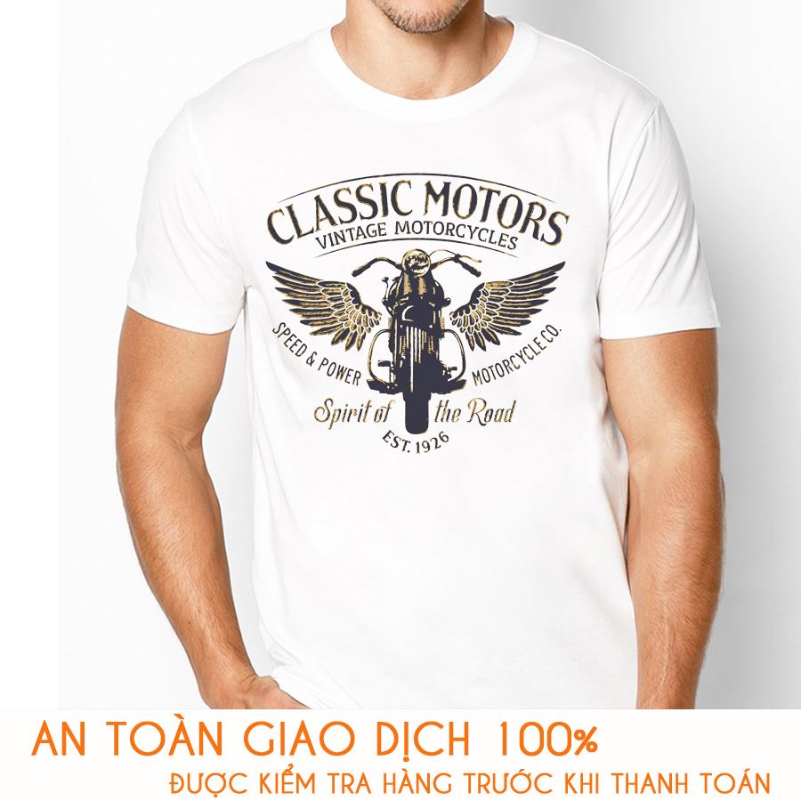 Áo thun nam RACING TEAM  CLASSIC MOTORS - Vải Cotton Thái - M767