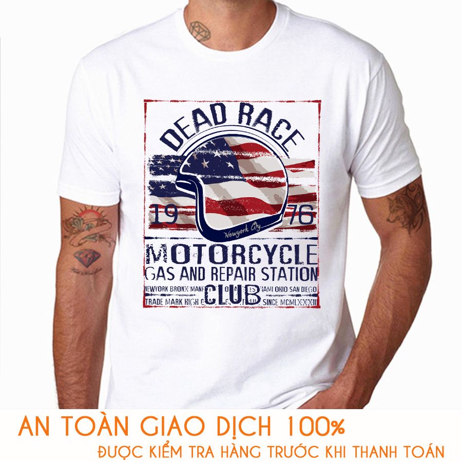 Áo thun nam RACING TEAM  DEAD RACE - Vải Cotton Thái - M768