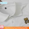 Áo thun polo cổ trụ nam nữ thêu hình chú gấu teddy boy - Vải thun cá sấu MT559