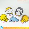 Sticker ủi thêu hình Động vật Quby cute dễ thương - Patch ủi quần áo balo S61