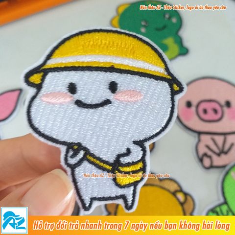  Sticker ủi thêu hình Động vật Quby cute dễ thương - Patch ủi quần áo balo S61 