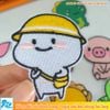 Sticker ủi thêu hình Động vật Quby cute dễ thương - Patch ủi quần áo balo S61