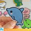 Sticker ủi thêu hình Động vật Quby cute dễ thương - Patch ủi quần áo balo S61