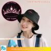 Mũ bucket màu đen in logo blackpink thời trang MT576