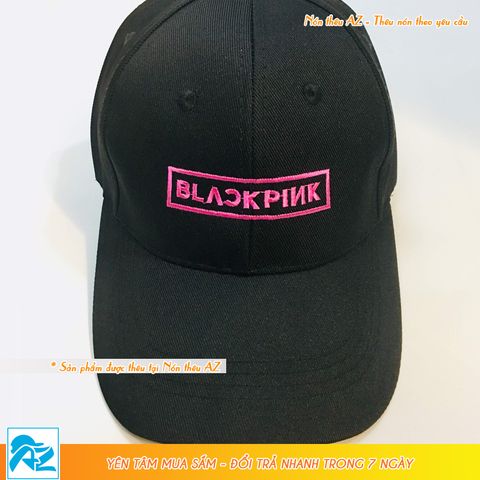  Nón kết nam nữ thêu logo Black Pink Rose màu đen - Mũ Lưỡi Trai MT121 