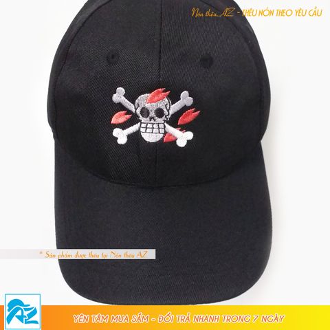  Nón kết One Piece thêu logo Chopper màu đen - Mũ Lưỡi Trai MT521 