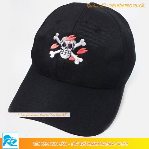  Nón kết One Piece thêu logo Chopper màu đen - Mũ Lưỡi Trai MT521 