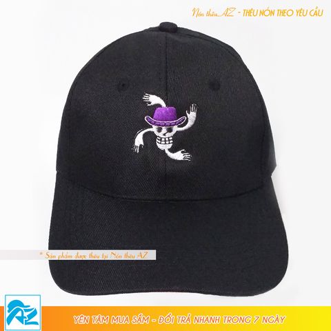  Nón kết One Piece thêu logo Nico Robin màu đen - Mũ Lưỡi Trai MT522 