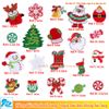 Sticker Patch ủi thêu hình Chuông Giáng sinh - Ông Già và Cây thông Noel S99