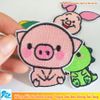 Sticker ủi thêu hình chú heo và khủng long cute - Patch ủi quần áo balo S62