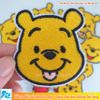 Sticker ủi thêu hình gấu Pooh siêu dễ thương - Patch ủi quần áo balo S60