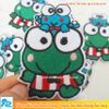 Sticker ủi thêu hình ếch xanh siêu cute - Patch ủi quần áo balo S42