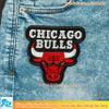 Sticker ủi thêu logo hình Bull Chicago (lớn) - Patch ủi quần áo balo S77