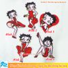 Sticker patch ủi thêu hình Betty Boop - Phụ kiện trang trí thời trang S96