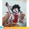 Sticker patch ủi thêu hình Betty Boop - Phụ kiện trang trí thời trang S96