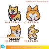 Sticker ủi thêu hinh chó Corgi siêu dễ thương - Patch ủi quần áo balo S45