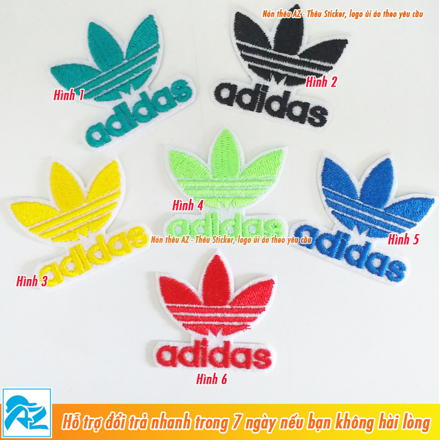 Sticker ủi thêu hình Adidas - Logo Patch ủi quần áo balo S89 – Áo thun AZ -  May In Thêu áo thun đồng phục theo yêu cầu tại Cần Thơ