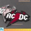 Sticker ủi thêu logo hình ACDC hells bells - Patch ủi quần áo balo S78