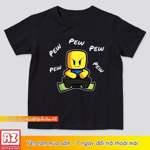  Áo thun trẻ em in hình roblox pew pew simulator cho bé - Vải cotton thái M3208 