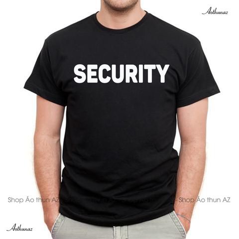  Áo thun Nam màu đen in logo SECURITY đẹp - Cotton Thái M2449 