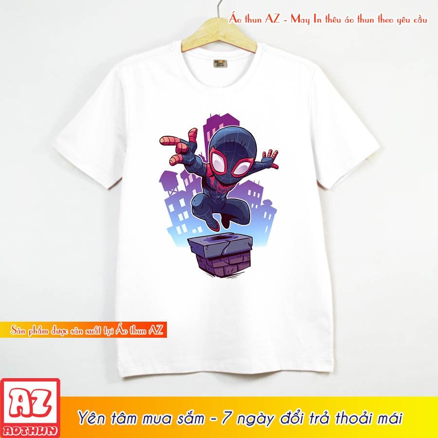 Áo thun Marvel in hình Spider Man Chibi - Form rộng BIGSIZE AZ F1938