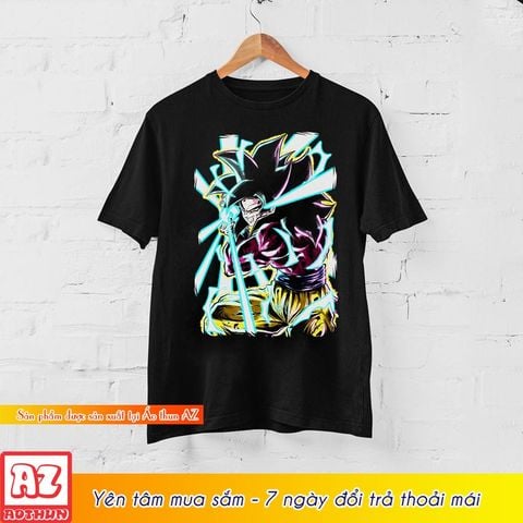  Áo thun in hình songoku super saiyan 4 gogeta - Vải cotton thái M3206 