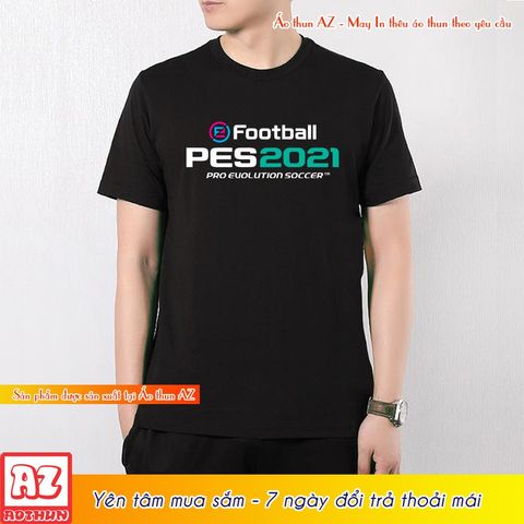  Áo thun Football Pes 2021 màu đen mẫu mới - Áo bóng đá M2807 