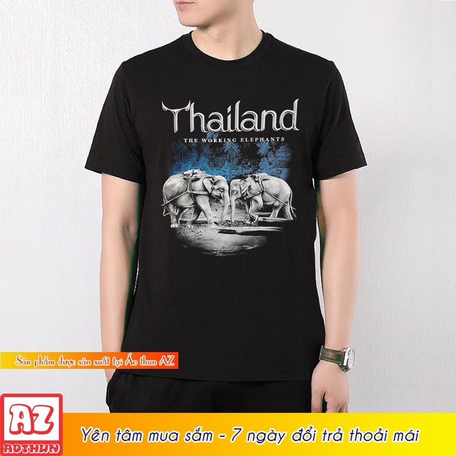 Áo thun nam nữ du lịch Thái Lan 3D - Có bigsize 4XL 5XL 6XL 7XL M3128