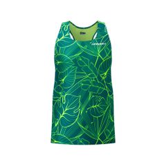 Áo Tanktop Chạy Bộ Họa Tiết Lá Seamless - Không Đường May