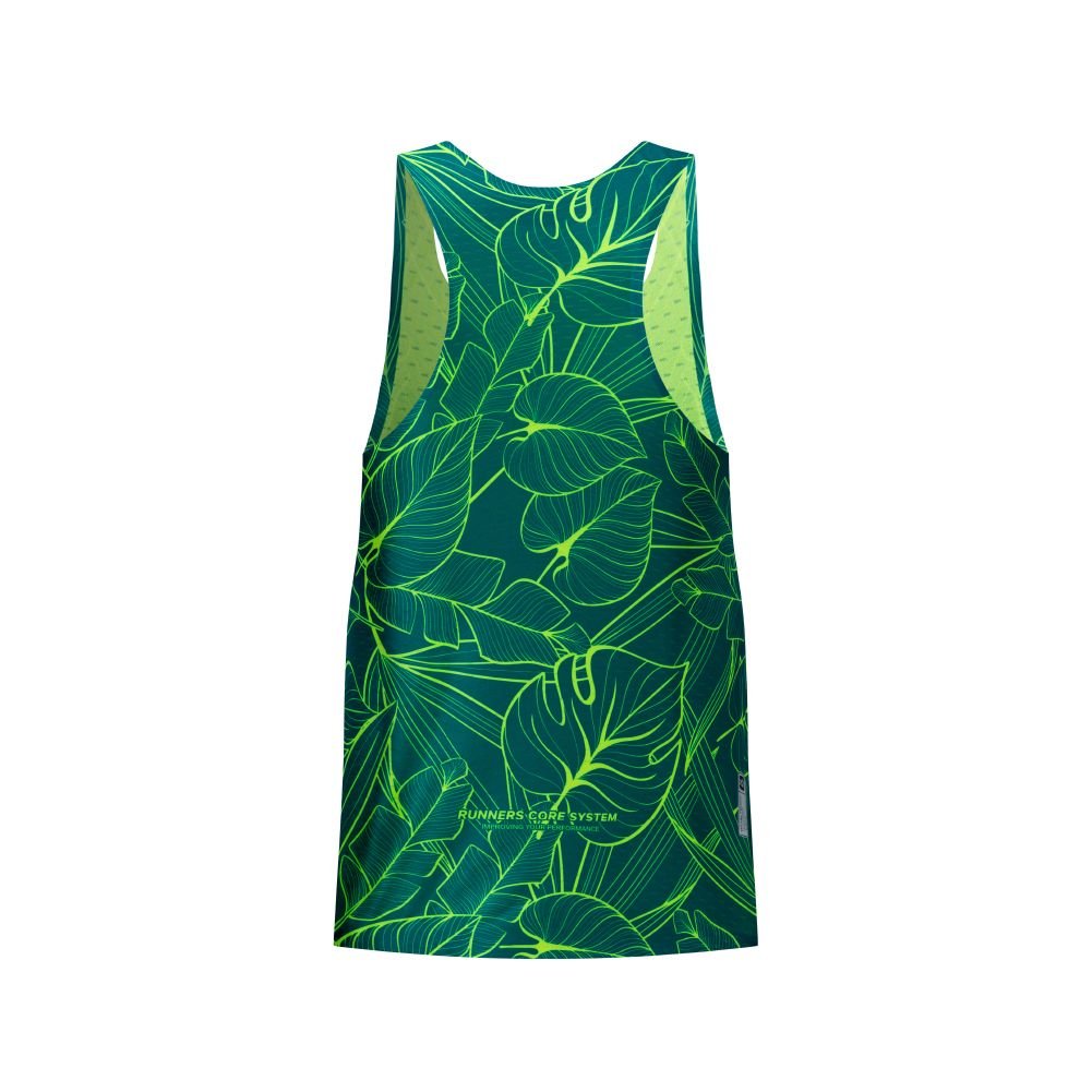 Áo Tanktop Chạy Bộ Họa Tiết Lá Seamless - Không Đường May