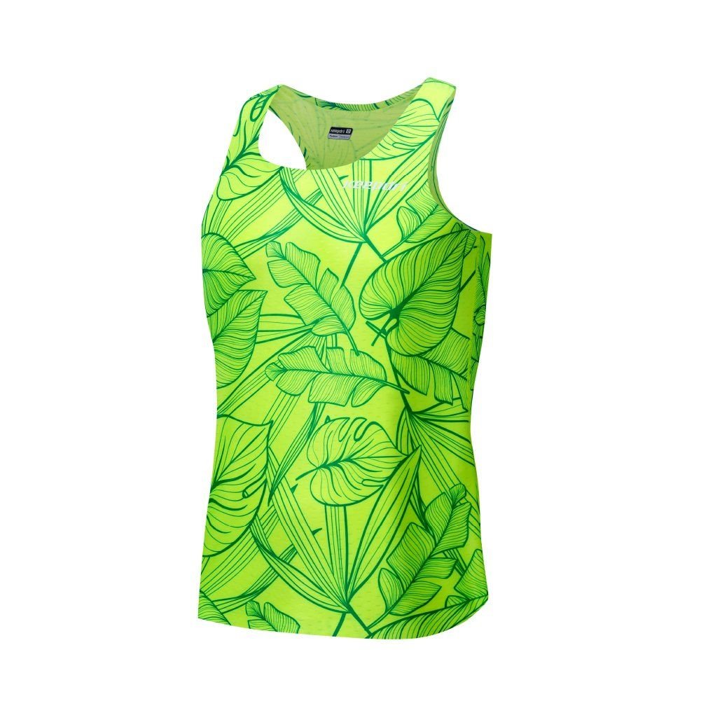 Áo Tanktop Chạy Bộ Họa Tiết Lá Seamless - Không Đường May