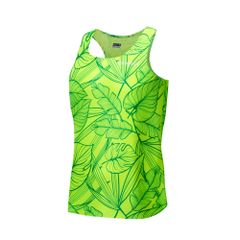 Áo Tanktop Chạy Bộ Họa Tiết Lá Seamless - Không Đường May