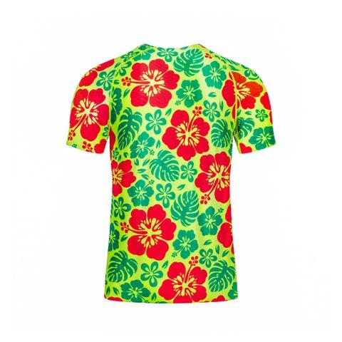 Áo thun thể thao không đường may họa tiết hoa lá