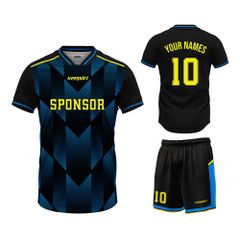 Bộ Bóng Đá Thiết Kế - Họa Tiết Thể Thao Đen