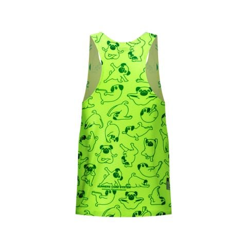 Áo Tanktop Chạy Bộ Họa Tiết Chó Pug Seamless - Không Đường May