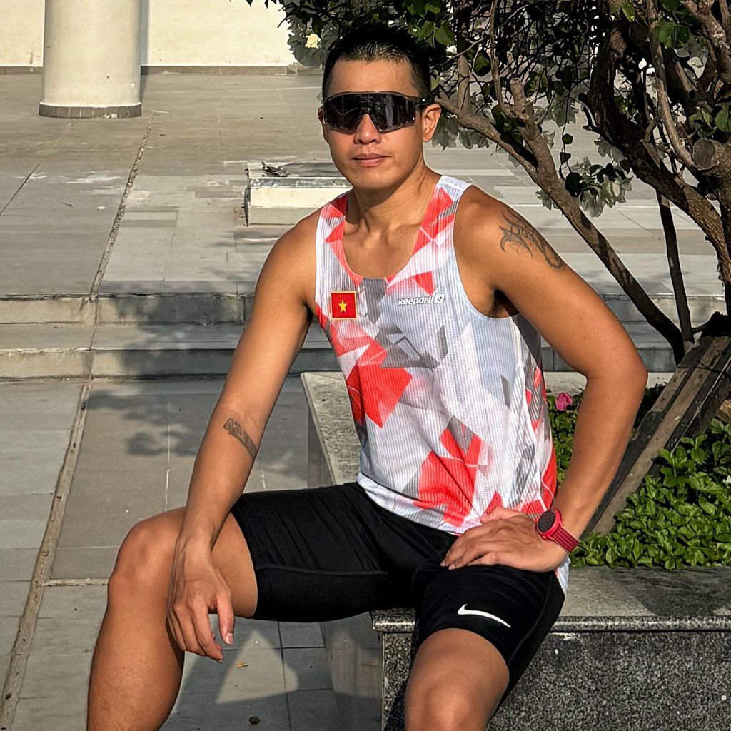 Áo Tanktop Chạy Bộ Running Keepdri Seamless  - Không Đường May