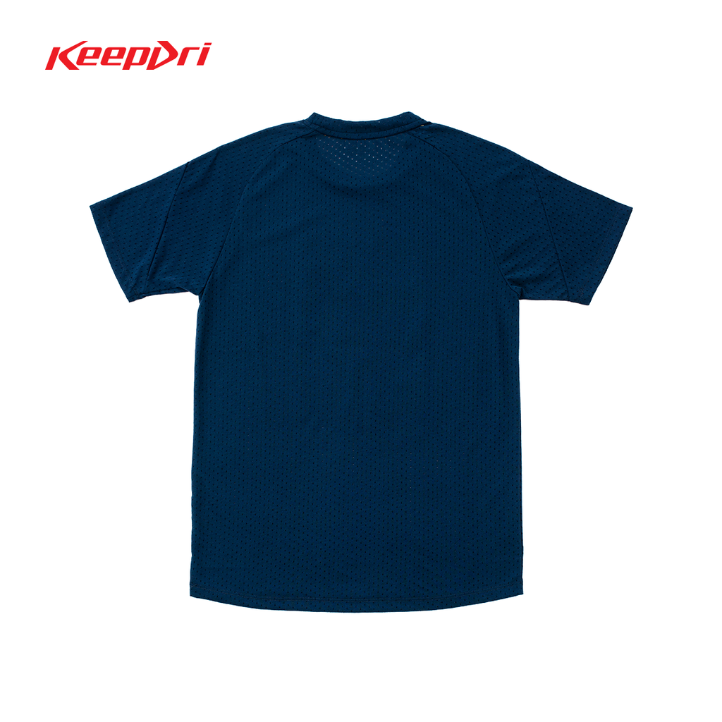 Áo Thể Thao Running Keepdri Màu Xanh Navy hình đỏ KTMXADARUN08