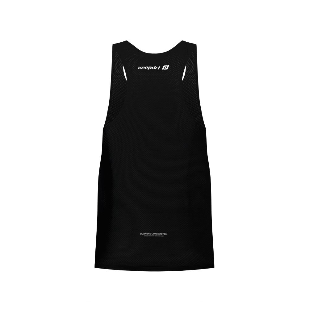 Áo Tanktop Chạy Bộ Vải Lưới Đen Seamless - Không Đường May
