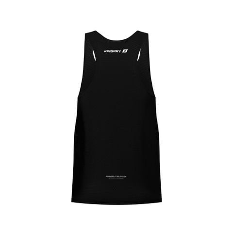 Áo Tanktop Chạy Bộ Vải Lưới Đen Seamless - Không Đường May